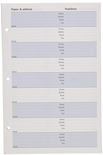 Collins 835R Ring Bound Address Book Refill white