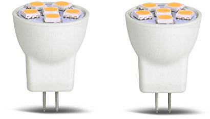 MR8 Light Bulb LED Replacement for Mini Halogen Recessed Lamps 12 Volt 1 Diameter GU4 RV Boat Camper Yacht Train Motor Home Interior Tiny House Ship Van Truck Sprinter Lighting - Cool White - 2 Pack