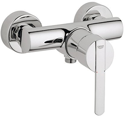 Grohe Duscharmatur Feel, 32270000, Einhandmischer für Brause, Mengenbegrenzung, Rückflussverhinderer, SilkMove Keramikkartusche, StarLight Oberfläche, Chrom, 09427 6