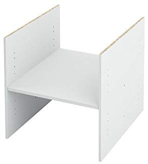 Kallax Expedit - Estantería con 1 estante, compartimento de almacenamiento, estante adicional, estante ajustable, para 2 compartimentos individuales, 33,5 x 33,5 x 38 cm, color blanco