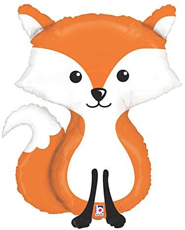 66 cm Betallic Woodland Fox Forest Critter Geburtstag Party Dekoration Supply Celebration Mylar-Folie Helium Ballon – 1 Stück