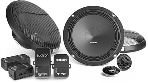 Audison APK 165 2 Ohm – Sistema a 2 Vie per Auto con Woofer da 165 mm, Tweeter da 26 mm, Crossover Passivo e Potenza Massima 300W