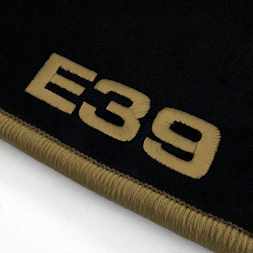 Autoteppich Stylers ATS-Q300_E39-308_BMW Fußmatten mit Stick (E39) und Rand in Beige