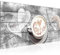 Runa Art Wandbild Kaffee Küche 1 Teilig 100 x 40 cm Modern Bild auf Vlies Leinwand Kaffeetasse Holz Esszimmer Küchenbilder Grau Beige 012812c