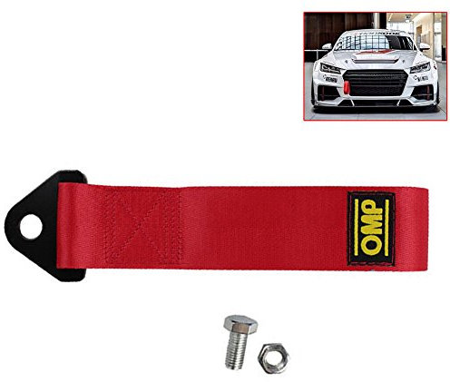 2 ganci da traino per auto da rally Drift con gancio di traino per moto e sport, rosso