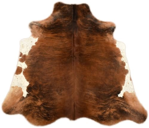generisch KUHFELL STIERFELL EXOTISCH BRAUN Natur ca. 220 x 190 cm XL Rinder Fell Teppich