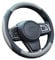 ZATOOTO Lenkradbezug Auto, Lenkradbezug Leder, 37-38cm, Anti Rutsch, Universal, Grau