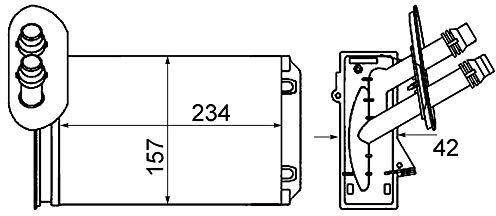 MAHLE Intercambiador de calor interior AH 20 000S BEHR