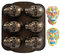 3D Totenkopf Kuchenform Halloween Schädelform Backform Aus Aluminium, Totenkopf Muffinform Skelett Backformen Halloween Backbleche Für DIY Halloween Schokolade, Süßigkeiten, Gelee, Kuchen