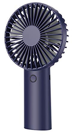 YunTuo Mini Portable Handheld Fan with 4400 mAh Rechargeable Battery, 3 Speeds Personal Handle Fans Indoor and Outdoor USB Electric Fan for Office Home Sport Camping and Travel, Quiet (Navy Blue)
