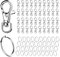 Anneaux Porte Clé, Mousqueton Porte Clef Métal Anneaux, Mousqueton Porte Clé en Métal, Mousquetons Pivotants de, Porte Clés en Métal Robuste, Porte Clés en Métal avec étiquette Inscriptible