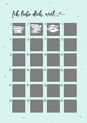 Adventskalender zum Rubbeln ICH LIEBE DICH A3 Weihnachtskalender