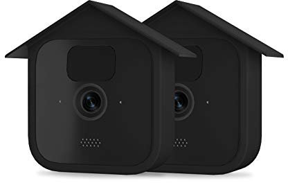 HOLACA Blink Outdoor Camera Cover - Birdhouse Case for Outdoor 3 Security Camera, Silicone Skin, Anti-Scratch Protective Cover for Full Protection (2 Pack, Black)