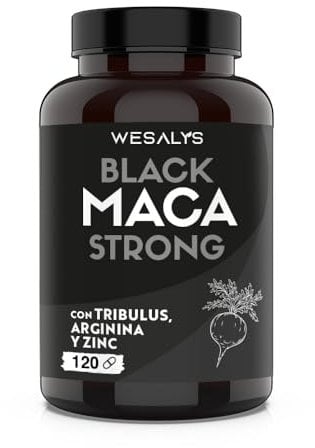 Maca Kapseln hochdosiert – 30.000mg, Black Maca 20:1 Extrakt mit Tribulus terrestris, Arginin, Zink, Vitamin B, Selen - 120 Kapsel Heldenkraft für Männer