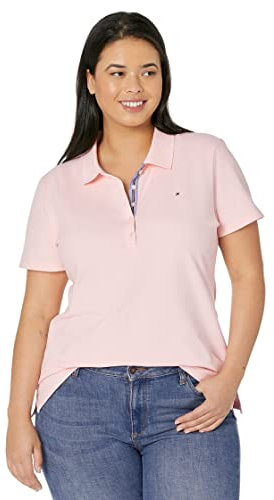Tommy Hilfiger - Polo da Donna a Maniche Corte (Standard e Plus) - Rosa - L