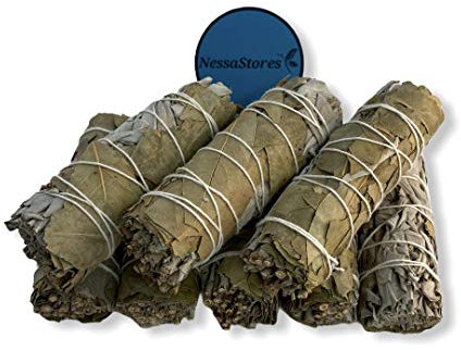 NESSASTORES - Weißer Salbei + Lorbeerblätter, 10,2 cm, 3 Stück