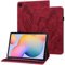 Rostsant Funda Galaxy Tab S6 Lite 2022/2020 Mariposa en Relieve Estuche de Cuero PU Billetera Carcasa Tableta para Samsung Galaxy Tab S6 Lite 2020 10.4 Pulgada SM-P610/P615/P613/P619 - Rojo