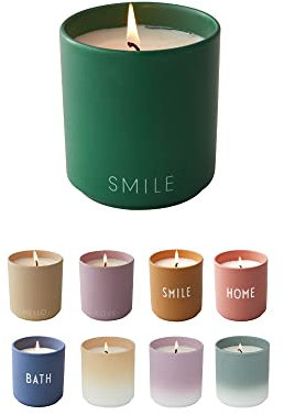 Design Letters duftkerzen im glas groß | duftkerze aus 100% Sojawachs et Brenndauer bis zu 51 Stunden | weihnachts Sammlung und entspannung geschenk für frauen | die Tassen als Vase wiederverwenden