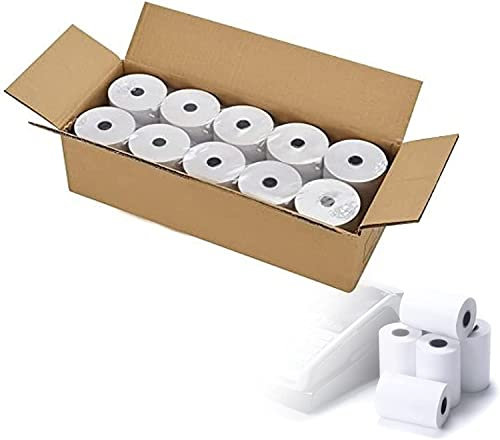 Lot de 10 rouleaux TPE de qualité supérieure - Bobine papier thermique 57mm x 12mm x 26m - Rouleaux pour terminal carte bancaire