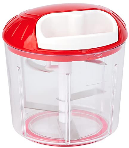 TIENDA EURASIA - Picadora Manual, Batidora Picadora, Batidora Manual, Picadora con Cuerda de 1 Litro de Capacidad, Picadora Verduras de ø13,5 x 14 cm