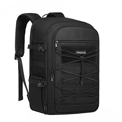 MOSISO Camera Backpack, DSLR/SLR/Mirrorless Photography 3 Layers Tactical Camera Bag Case with Tripod Holder&15-16 inch Laptop Compartment&Elastic Cord Strap Compatible with Canon/Nikon/Sony, Black