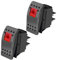 JMELEHW 2Pcs12V illuminazione LED a tastiera 4 pin SPST auto-blocco/spegnimento interruttore con lampada a LED 20A auto pulsante off-road auto barca rosso oceano