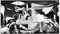 Picasso Guernica Ölgemälde Poster Wand Kunst Bild Druck Schwarz und Weiß Leinwand Malerei Moderne Home Wohnzimmer Dekor (30 x 55 cm), Ohne Rahmen
