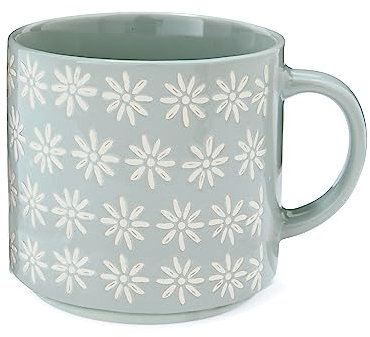 Cooksmart British Designed Stacking Coffee Mug | Ceramic Coffee Mugs for Home or Work | Large Mugs for Hot Drinks | Tea and Coffee Cups - Homestead