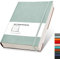 RETTACY Notizbuch B5 liniert - Dickes Tagebuch mit 320 nummerierten Seiten, 1 Rücktasche und hochwertigem Softcover für Frauen und Männer im Büro oder in der Schule, 19 x 25 cm - Graublau