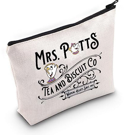 Beauty Fairytale Movie Inspired Gifts Mrs Potts Tea and Biscuit Co Cosmetic Bag for Fan (MRS. POTTS Tea UK)
