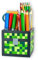 Organisateur de crayons organiseur de bureau style Pixels organiseur de bureau pour enfants trieur (Vert)
