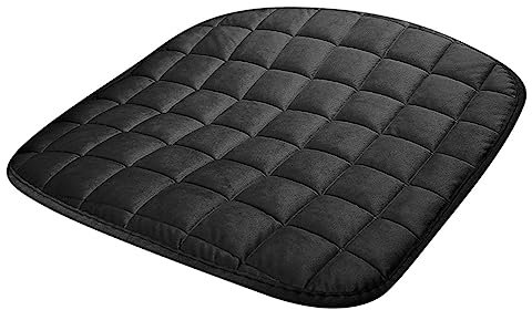 NZDFH 2 Stück Auto Sitzkissen, universelles Autositzkissen, Winter Weiche und warme Autokissen, Autositzschutz Sitzunterlage Kratzfest, Bequeme Auto-Kissen für Auto, LKW, SUV, Schwarz, 52x49cm