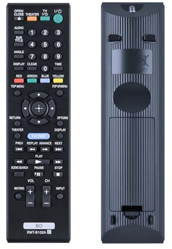 RMT-B102A Replacement Remote Control Compatible for Sony Blu-Ray Disc DVD Player BDP-S350 BDP-S550 BDP-BX1 BDPS350 BDPS550 BDPBX1