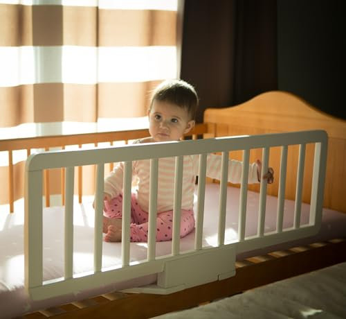 Bambino World Barrera de seguridad para cama extraíble 'Safe Night' madera blanca