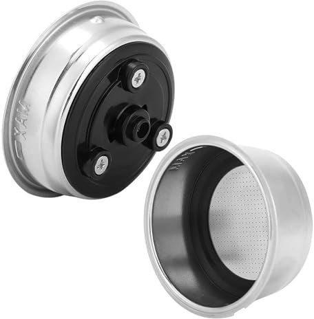 cdipkif Cesta de filtro de café presurizada de acero inoxidable de 51 mm, cesta de portafiltro de café desmontable para máquina de espresso (paquete de 2 unidades individuales de doble porción)