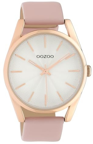 Oozoo Damen Armbanduhr Timepieces Analog Leder pink UOC10221 Analoguhr