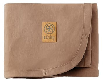 Cloby CBY-UVB-PB multifunktionale Babydecke mit UV-Schutz (UPF 50+) Peanut Brown (braun)