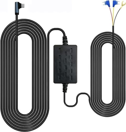 GKU Dash Cam Hardwire Kit, Acc Hardwire Car Camera Charger Cable Kit 12V- 24V to 5V Car Dash Camera Charger Power Cord with Battery Drain Protection, Compatible with D600/D600pro/D700/D900/D1000