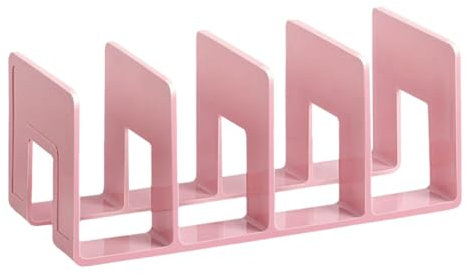 Acryl Buchständer Bücherregal für den Schreibtisch Stehsammler Archivsammle DIY Buchablagen mit 4 Fächer Katalogsammler für Bücher Ordner Zeitschriften Notizbücher Organizer CD Halter