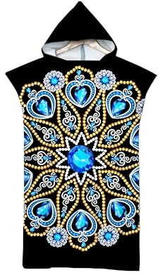 Proumhang Serviette d'aide au vestiaire - Poncho de bain en microfibre - Pour homme et femme - 75 cm x 110 cm - Style 30