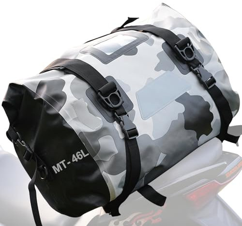 Aolawco 46L Großer Kapazität Motorrad Tasche, Der auf Dem Rücksitz des Motorrads Installiert Werden Kann,Motorrad Hecktasche Eignet Sich zum Radfahren, Reisen, Camping, Camping, Outdoor, Kajak.