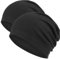 ADVIGO Laufmütze Herren, Klassische Mütze Damen, Elastisch Bequem Beanie Mütze, Mütze Herren Winter Atmungsaktive Sportmütze für Laufen Skifahren Radfahren Snowboarden Klettern (Schwarz*2)