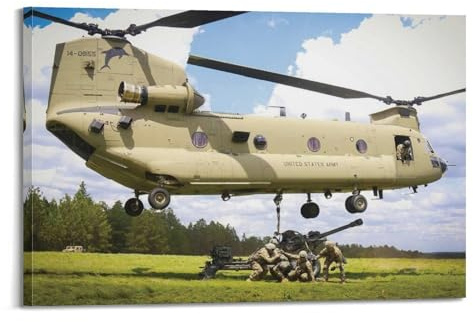SHJNGU CH-47 Chinook Hubschrauber-Poster, Poster, dekoratives Gemälde, Leinwand, Wandposter und Kunstdruck, moderne Familienschlafzimmer-Dekoration, Poster, 20 x 30 cm