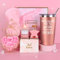 TOLOYE Set Regalo para Mujer - Taza Oro Rosa 20oz, Sales de Baño, Velas - Ideal para Cumpleaños, Navidad, Día de la Madre, San Valentín