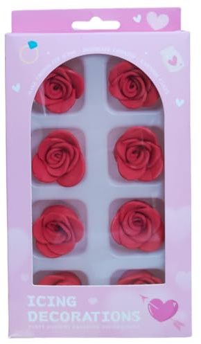 Edible Candy Cake Decoration 8 3cm Roses Cake Top Cake Cupcake Ice Cream Dim Sum Decoration Valentine's Day Birthday Anniversary