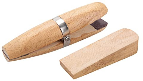 Wood Ring Clamp,Jewelry Making Vise, Jewelers Wooden Bench Jewelers Holder Jewelry Making Benchwork Professional Hand Tool for Hold Lock Small Delicate Parts 19 x 5 x 3.5cm