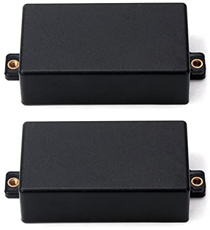 Fegtrtyoa 2X Kunststoff Versiegelt Humbucker Pickup Cover Fit SQ Pickup Gitarrenteile (Schwarz)