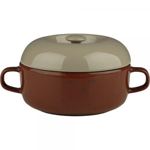 Marimekko Oiva Bowl with a lid 5 dl - Terra, Reddish Brown