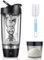 SOARFLY Electric Protein Shaker with Powder Compartment 700 ml, Electric Protein Shaker, BPA-Free, Electric Shaker Protein Shake for Potein Powder and Milkshake, Black