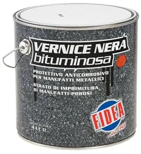 Generico Vernice nera bituminosa, protettivo anticorrosivo per metallo, imprimitore per legno, strutture murarie, guaine